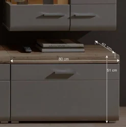 TV Anbauwand Möbel mit LED Licht - Fraguca (fünfteilig)