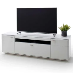 TV Anbauwand Set in Weiß - Hazime (dreiteilig)