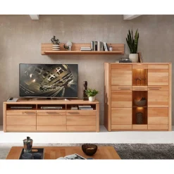 TV Board & Highboard & Hängeregal Set - Amyonta (dreiteilig)