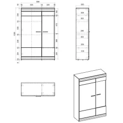 TV Board & Wandboard & Highboard - Lioscas (dreiteilig)