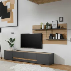 TV Board & Wandpaneel Set - Ahilav (zweiteilig)