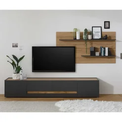 TV Board & Wandpaneel Set - Ahilav (zweiteilig)