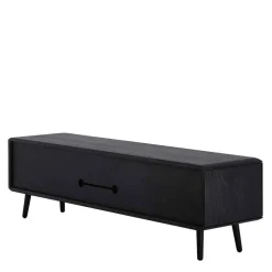 TV Board aus Eiche geschliffen & Schwarz geölt - Asnes