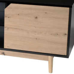 TV Board in Eiche und Schwarz - Heraklion