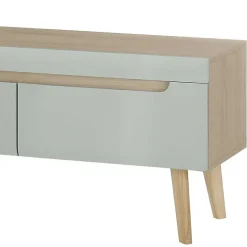 TV Board in Mintgrün mit Eiche - Armina