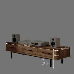 TV Board mit drei Schubladen aus Wildeiche - Kerfa