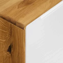 TV Element Lowboard in Weiß & Natur - Diesta