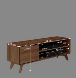 TV Kommode aus Holz massiv Kernbuche - Junola