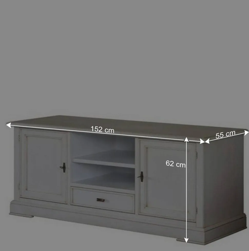 TV Kommode in Antikweiß - Annot
