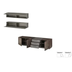 TV Kommode und Hängeschränke Set - Mundo (dreiteilig)