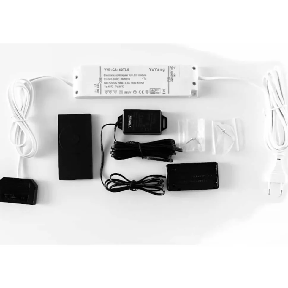 TV Lowboard & Vitrine & Wandboard Set - Apulco (dreiteilig)