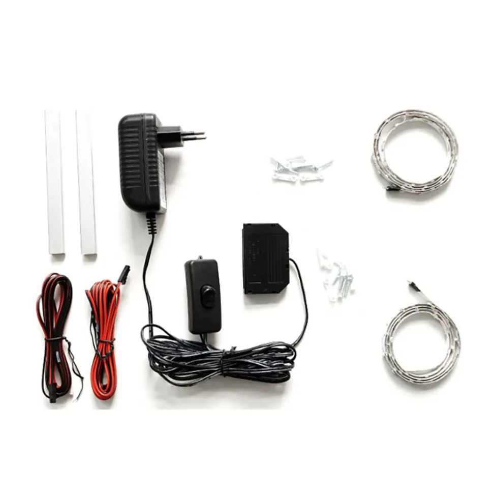 TV Lowboard & Vitrine & Wandboard Set - Apulco (dreiteilig)