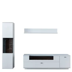 TV Lowboard & Vitrine & Wandboard Set - Apulco (dreiteilig)