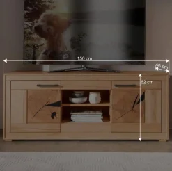 TV Lowboard aus geöltem Kernbuche Holz - Sarosca