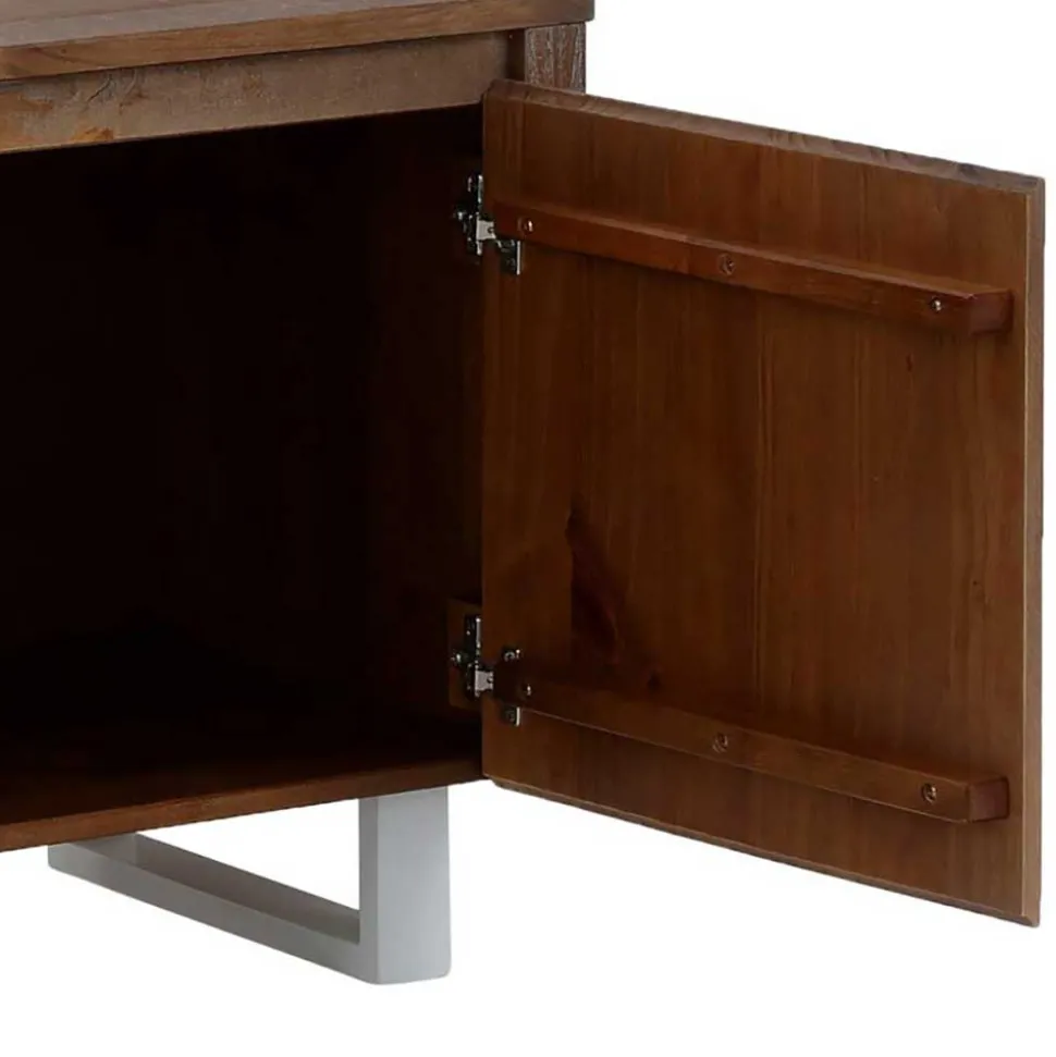 TV Lowboard aus massiver Kiefer Dunkel - Lavagna