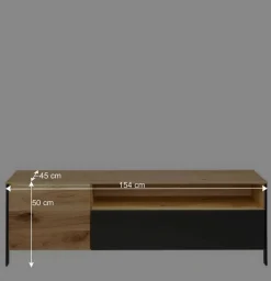 TV Lowboard aus Wildeiche massiv mit LED - Viligrana