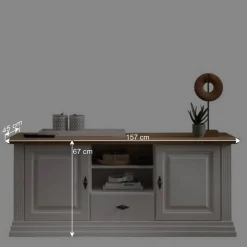 TV Lowboard im Landhaus Style 157x67x45 cm - Henry