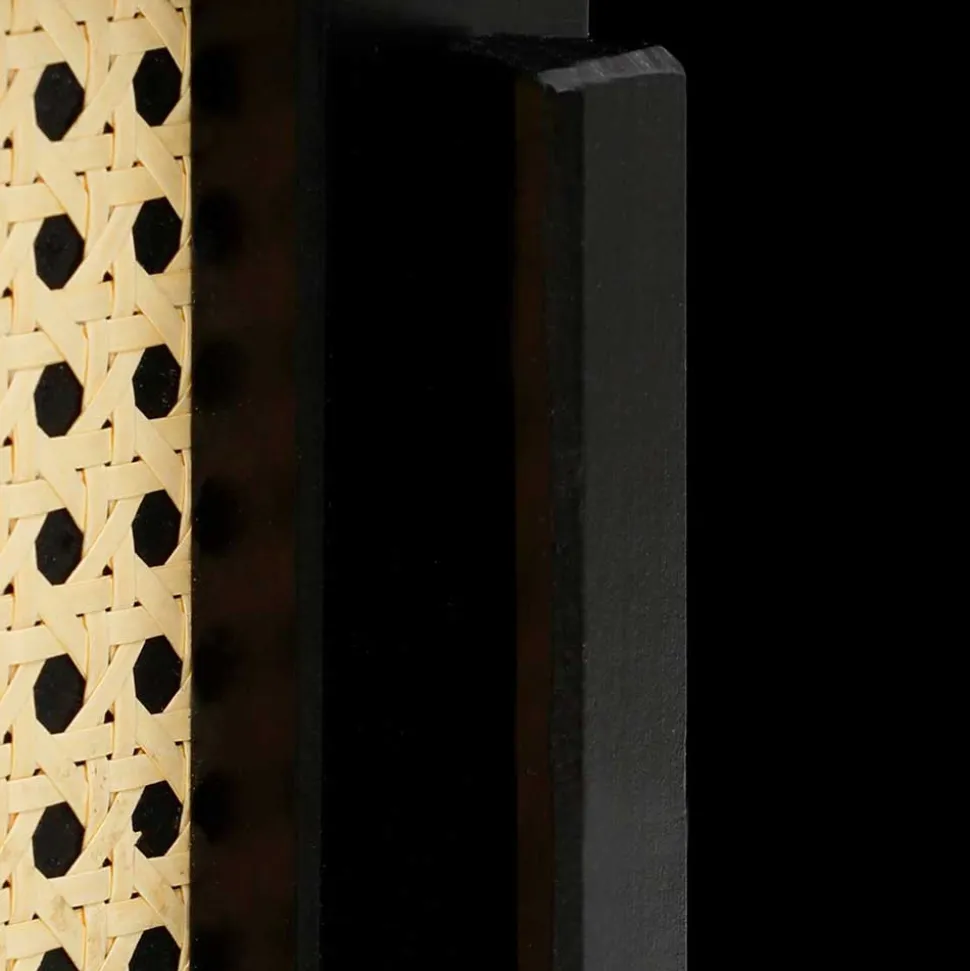 TV Lowboard in Dunkelbraun mit Wiener Geflecht - Santiana