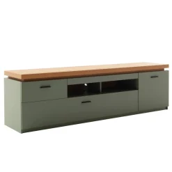 TV Lowboard in Graugrün und Eiche - Kwin