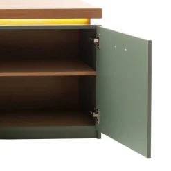 TV Lowboard in Graugrün und Eiche - Kwin