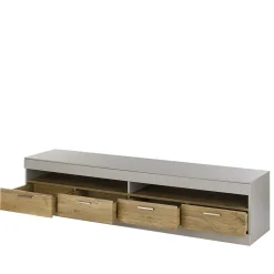 TV Lowboard in Hellgrau & Zinneiche NB - Lioscas