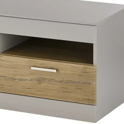 TV Lowboard in Hellgrau & Zinneiche NB - Lioscas