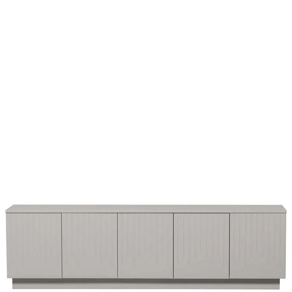 TV Lowboard in Hellgrau lackiert - Lucaz