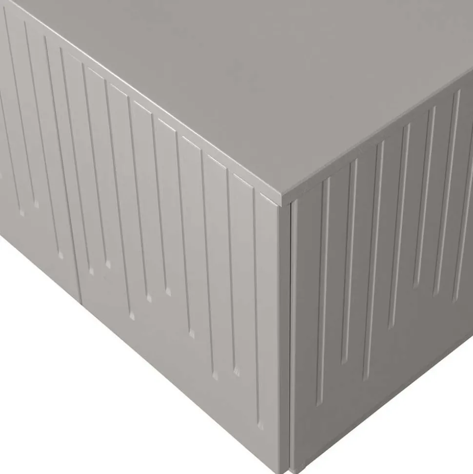 TV Lowboard in Hellgrau lackiert - Lucaz