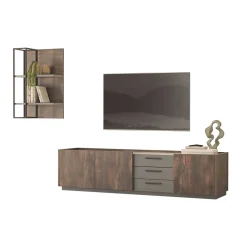 TV Lowboard und Wandregal Set - Mundo (zweiteilig)