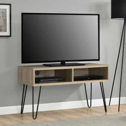 TV Regal in Eiche Holzoptik & Schwarz - Esberg