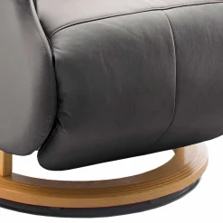 TV Relaxsessel mit Leder Schlammfarben Emia mit Körperdruck verstellbar