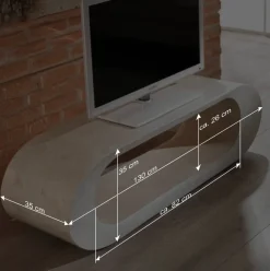 TV Tisch Filicudia in Creme Weiß