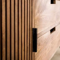 TV Unterschrank aus Mangoholz in Sandfarben - Baina