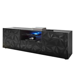 TV Unterschrank in Anthrazit Hochglanz - Kuriasna