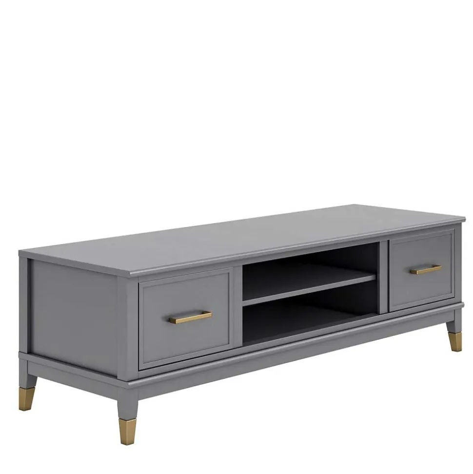 TV Unterschrank in Grau und Gold - Tamila