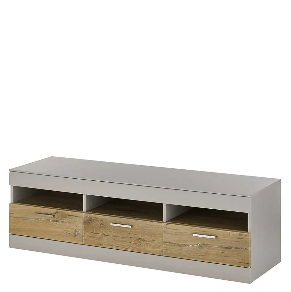 TV Unterschrank in Hellgrau & Zinneiche NB - Lioscas