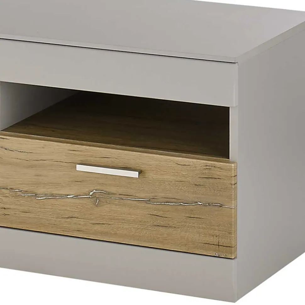 TV Unterschrank in Hellgrau & Zinneiche NB - Lioscas