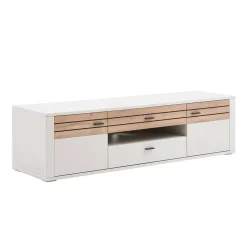 TV Unterschrank in Lichtgrau mit Wildeiche - Ballina