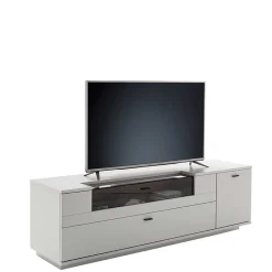 TV Unterschrank in Lichtgrau mit Wildeiche - Apulco