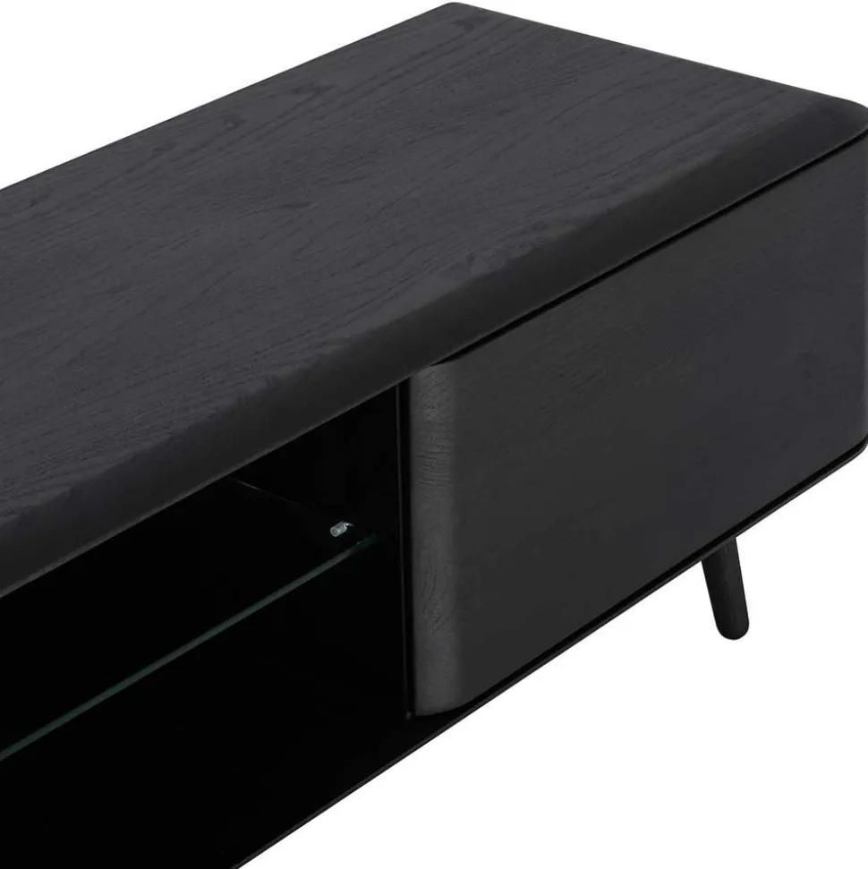 TV Unterschrank in Schwarz aus Eiche - Arathan