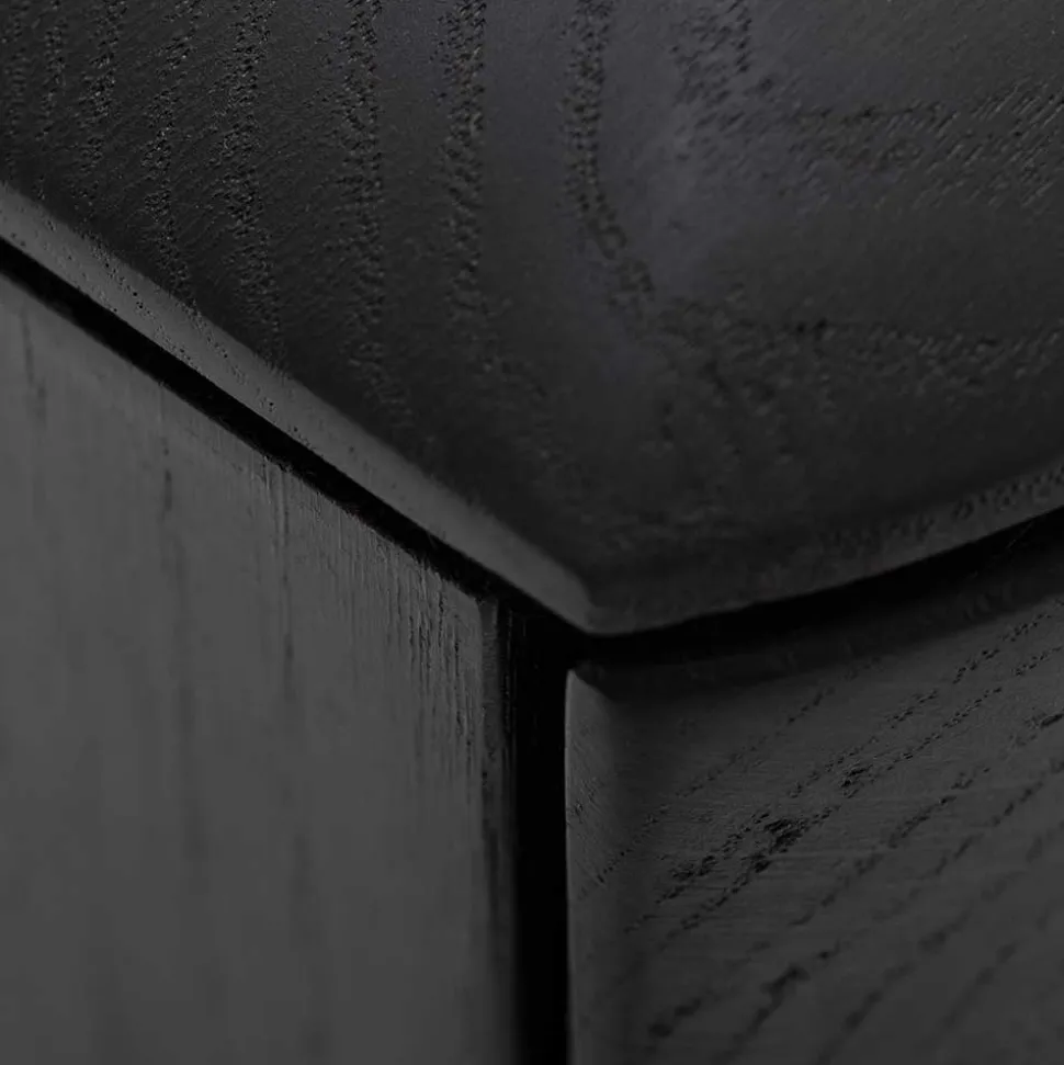 TV Unterschrank in Schwarz aus Eiche - Arathan