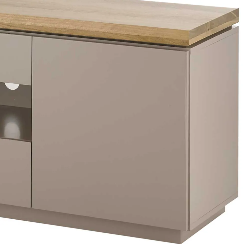 TV Unterschrank in Taupe & Akazie - Anja