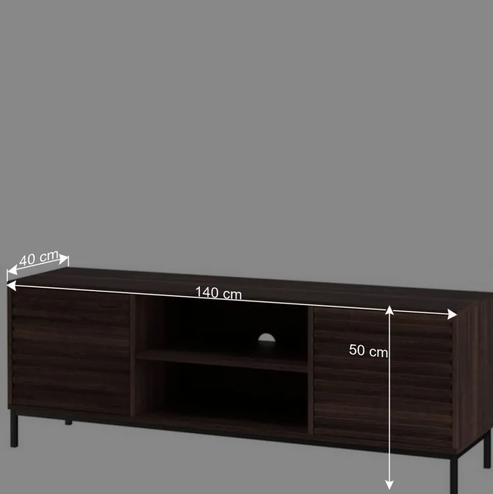 TV Unterschrank in Walnuss Holzoptik - Teleska