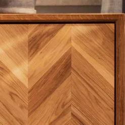 TV Unterschrank mit Fischgrät Design Türen - Kerfa