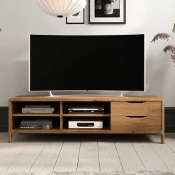 TV Unterschrank mit vier Fächern und zwei Schubladen - Laida