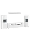 TV Wohnkombination hochglänzend in Weiß - Gomata (vierteilig)