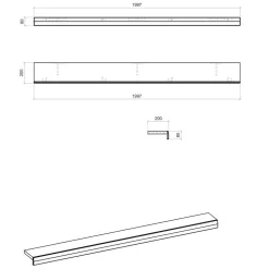 TV Wohnwand in Hellgrau & Zinneiche - Lioscas (fünfteilig)