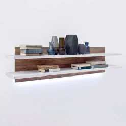 TV Wohnwand in Weiß & Eiche - Icadro (vierteilig)