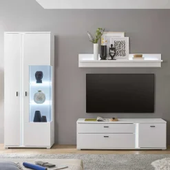 TV Wohnwand Kombi mit Licht - Tirol (dreiteilig)