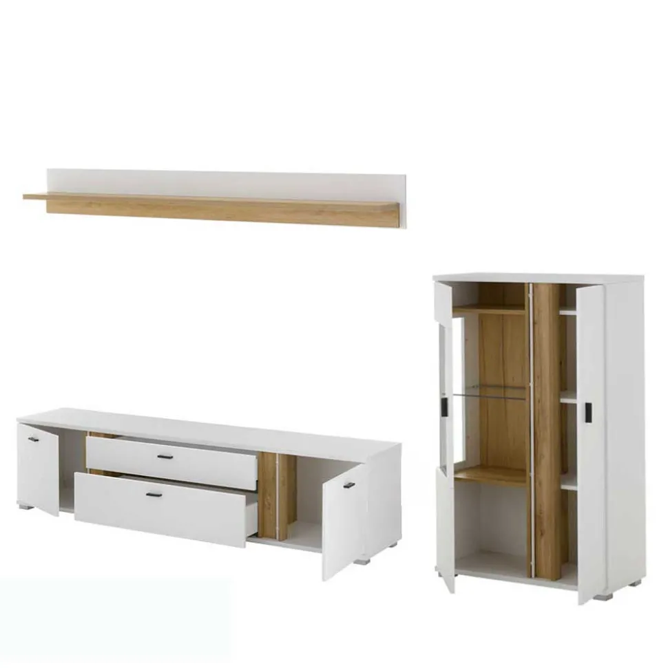 TV Wohnwand Möbel Kombi - Racelyn (dreiteilig)